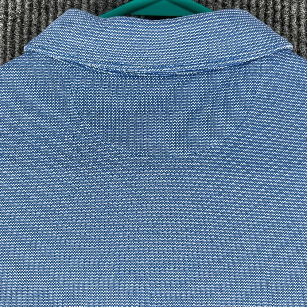 Banana Republic Mens Size Large Blue Short Sleeve Polo Shirt Night Soft Sharp